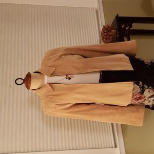 Liz Claiborne Suede Jacket with Zip  Butter/Cream Size Large